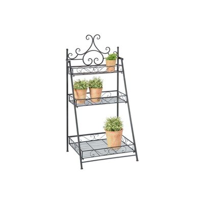 Etagère pliante à plantes Arabesques Escalier 3 niveaux JARDINDECO