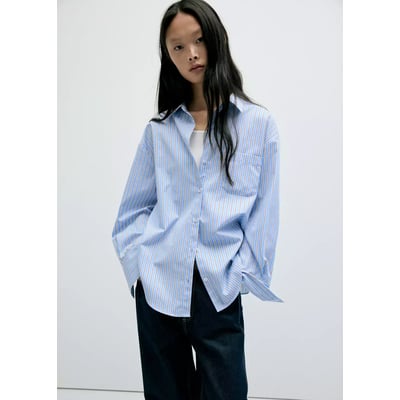 Chemise droite rayures MANGO