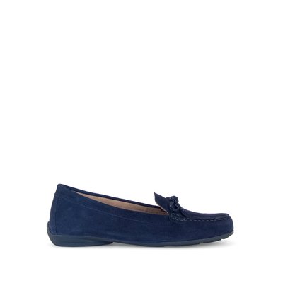 Mocassins en cuir velours à talon compensé GABOR