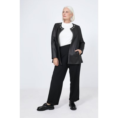 Jean simili cuir noire La Redoute