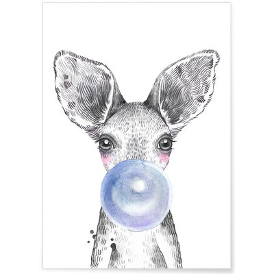 Affiche Bulle de Kangourou Bleue L'AFFICHERIE