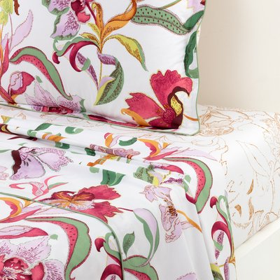 Drap plat en percale de coton rose, AMALFIA OLIVIER DESFORGES