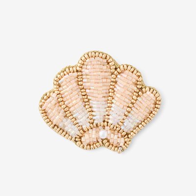 Broche coquillage perles de rocaille BALABOOSTE