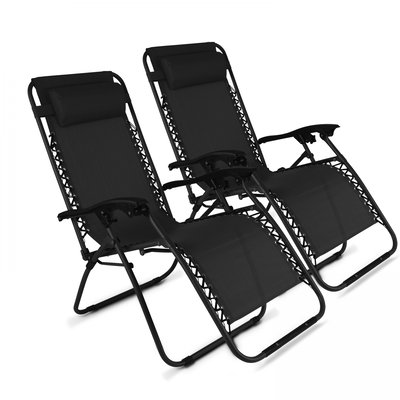 Lot de 2 fauteuils d'extérieur relax, MONACO OVIALA