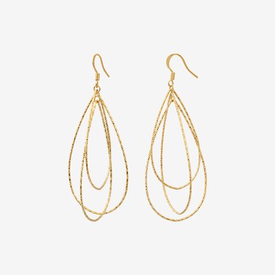 Boucles d'oreilles dorées à l'or fin DISCO CAROLINE NAJMAN