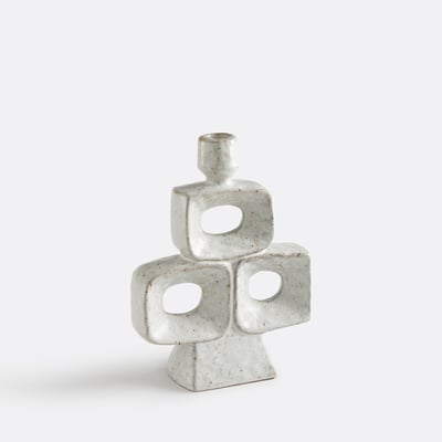 Bougeoir organique en céramique, hauteur 22 cm, CERAL LA REDOUTE INTERIEURS