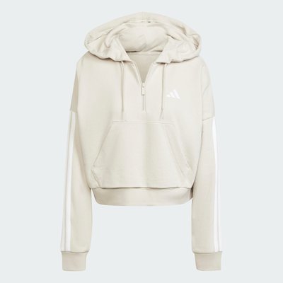 Sweat-shirt à capuche zip 1/4 french terry 3 bandes Essentials ADIDAS SPORTSWEAR