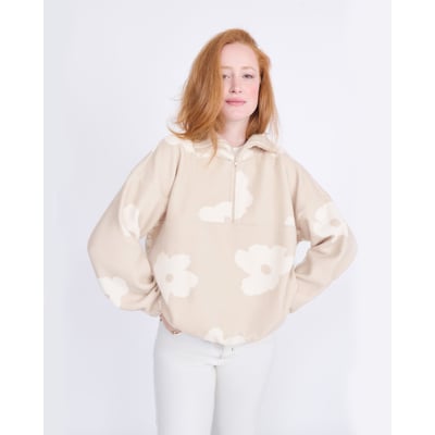 Sweat en polaire recyclée imprimé fleuri EMOI EMOI