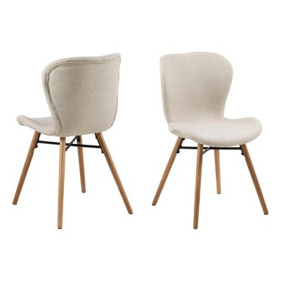 Chaises tissu et bois chêne (lot de 2) - MATILDA HELLIN, DEPUIS 1862