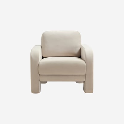 Fauteuil en velours BRAGA HABITAT