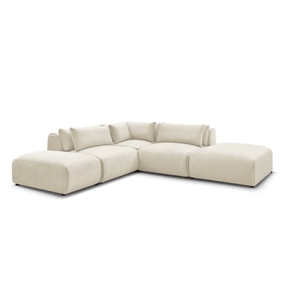 Canapé modulable 5 places en velours, JANA BOBOCHIC