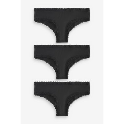 3 boxers taille basse en microfibre liseré NEXT