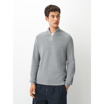 Pull standard texturé à col zippé essential NEXT