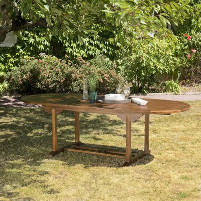 Table de jardin extensible ovale en teck 180/240 SUMMER PIER IMPORT