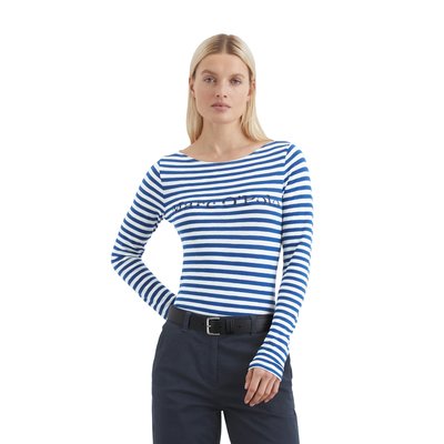 T-shirt long rayé regular en coton organique MARC O'POLO