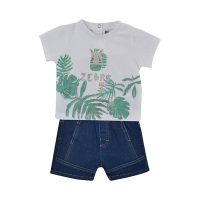 Tee shirt bermuda en jean edouard SUCRE D'ORGE
