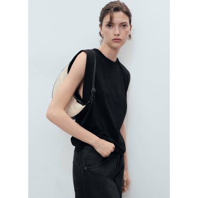 T-shirt épaulettes manches courtes MANGO