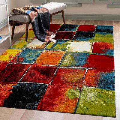 Tapis salon et chambre tissé motif géométrique BELO 2 UN AMOUR DE TAPIS
