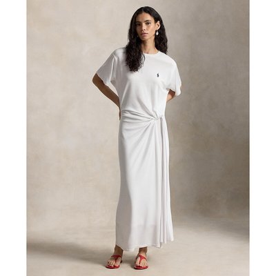 Платье-футболка с короткими рукавами и драпировкой POLO RALPH LAUREN