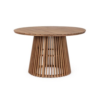 Table de jardin ronde en acacia D120 6 personnes - PIANA HELLIN, DEPUIS 1862