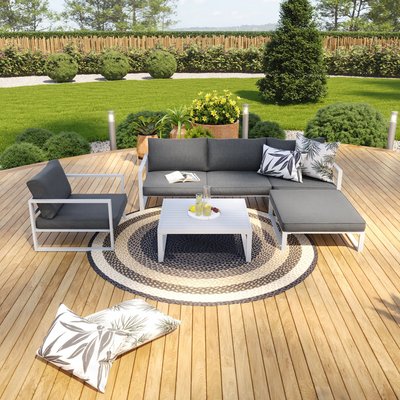 Salon de jardin en aluminium, 5 places, VALENCE AVRIL PARIS