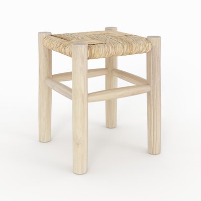 Tabouret en branche de teck H35,5 cm (à l'unité) - POPA RENDEZ-VOUS DÉCO