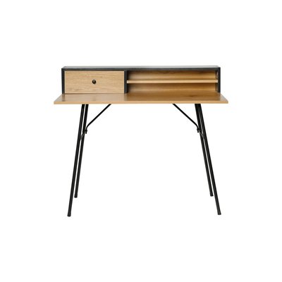 Bureau Bois Noir Pieds Métal OSTARIA
