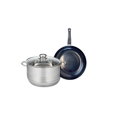 Batterie de cuisine 1 poêle 24cm + 1 faitout 24cm PRIMA BRILLANT ELO