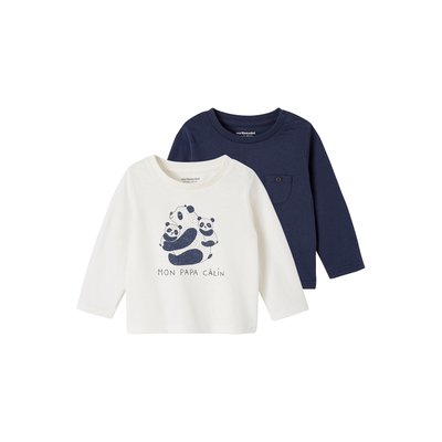 Lot de 2 tee-shirts Basics manches longues VERTBAUDET