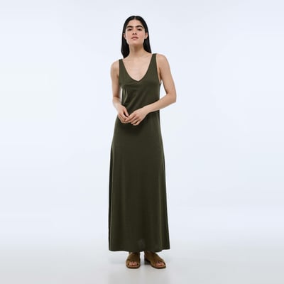 Robe longue unie en coton BIO GOTS MONOPRIX