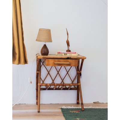 Table de chevet en rotin Maïa N°209 - Bon état DEBONGOUT