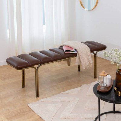 Banc en cuir et métal  JAZZ MADE IN MEUBLES 