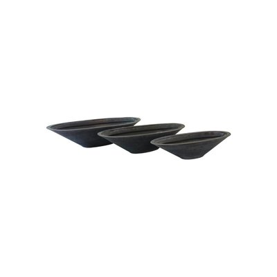 Corbeilles ovales en zinc noir (lot de 3) AUBRY GASPARD