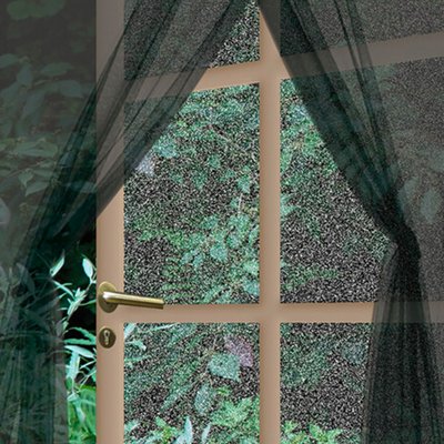 Moustiquaire pour porte 2 rideaux 75x220cm WADIGA
