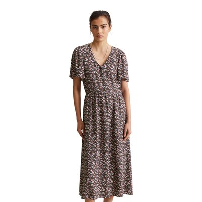 Robe à fleurs regular en crêpe de viscose imprimé MARC O’POLO DENIM