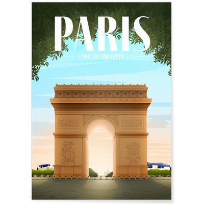 Poster ville de Paris : Arc de Triomphe L'AFFICHERIE
