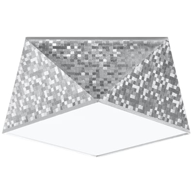 Plafonnier PVC Argent E27 1 Hexa EDEN