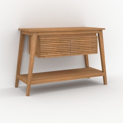 Meuble de salle de bain en bois de teck 120 cm - CÉSAR RENDEZ-VOUS DÉCO