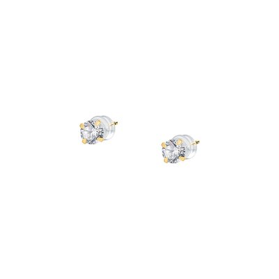 Boucles d'oreilles en or 375 et oxyde de zirconium CLEOR
