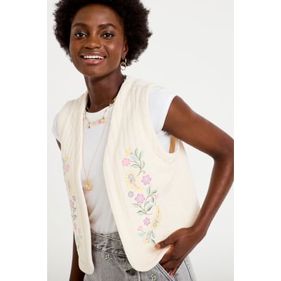 Gilet droit sans manches col rond CACHE CACHE