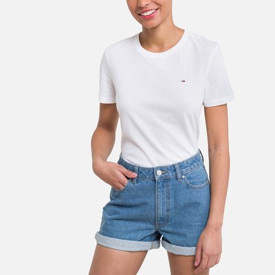 Embroidered Logo Cotton T-Shirt with Short Sleeves TOMMY JEANS