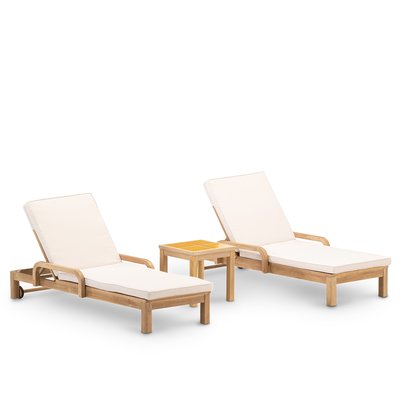Set de 2 transats et table, SIENA & BISBAL DEFORA HOME