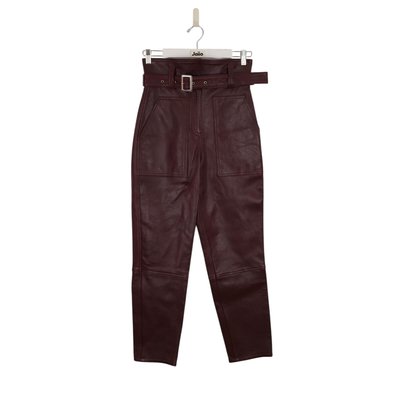 Pantalon droit en cuir - Très Bon État CLAUDIE PIERLOT