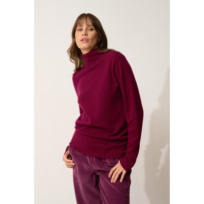 Pull Col Montant Bordeaux Ambre JUST CASHMERE