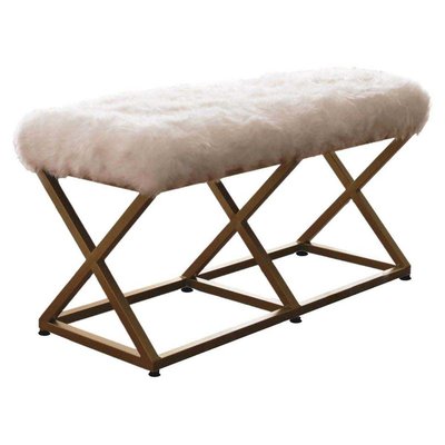 Banc en métal et tissu Capraz HANAH HOME