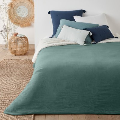 Tagesdecke Kumla aus Teddyfleece & Musselin, uni LA REDOUTE INTERIEURS