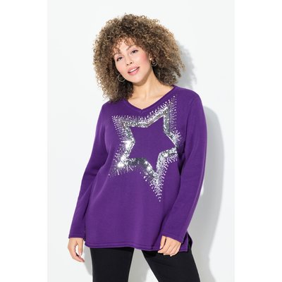 Pull à col en V et manches longues ULLA POPKEN