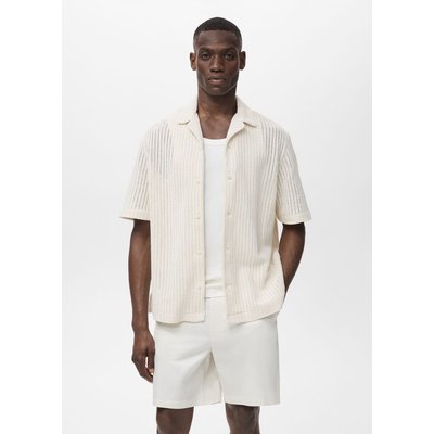 Chemise regular-fit en coton ajouré MANGO MAN