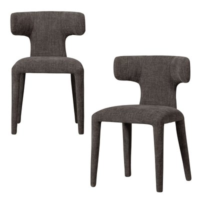 Lot de 2 chaises de table en similicuir PERMIT WOOOD