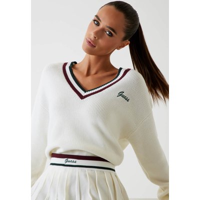 Pull-Over Col En V Laine Mélangée GUESS